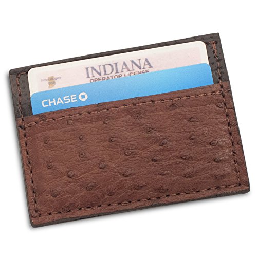 Genuine Ostrich Leather Magnetic Money Clip Wallet Handmade2