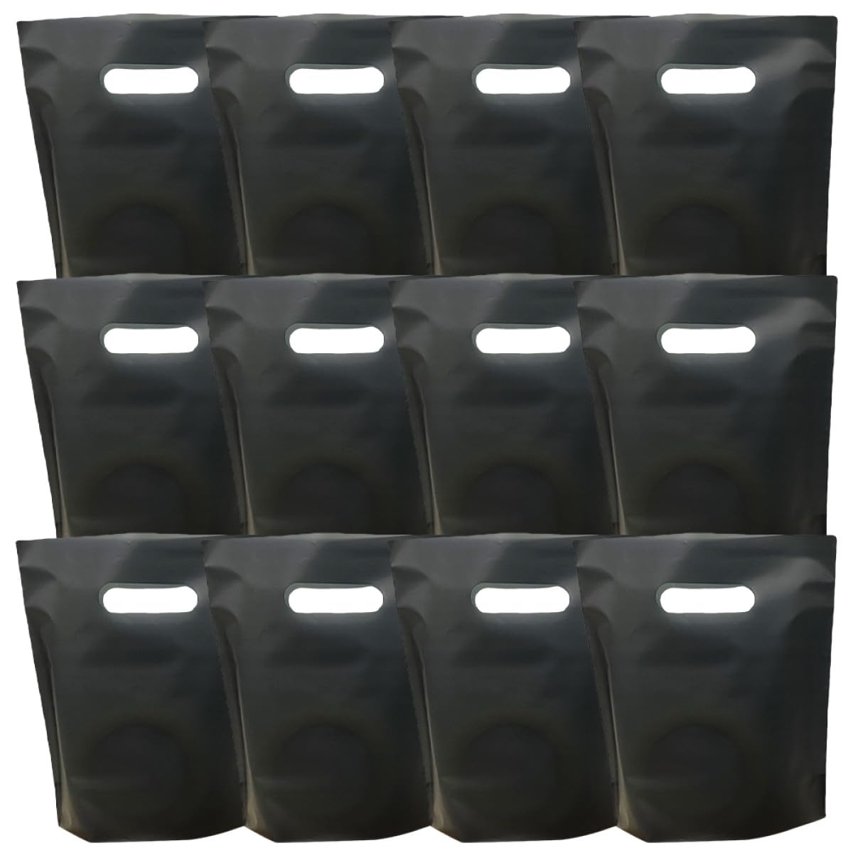 Borsa della Spesa Pieghevole Nera Grande, Set da 50 Pezzi Cinturini Resistenti, Riutilizzabile e Leggera per Shopping, Viaggi e Uso Quotidiano