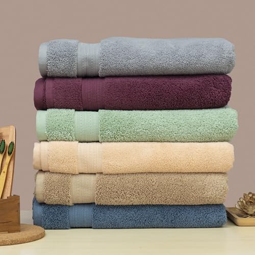 Image of Plushwave Bath Towel, 100% Cotton Zero Twist Yarn, 620 GSM Soft & Extra Absorbent Plush Towel for Bathroom & Shower, Beige