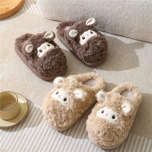 Cute Sheep Slipper Men's and Women's Cotton Slippers Animal Slippers Soft Home Slippers Adult Warm Slippers…4