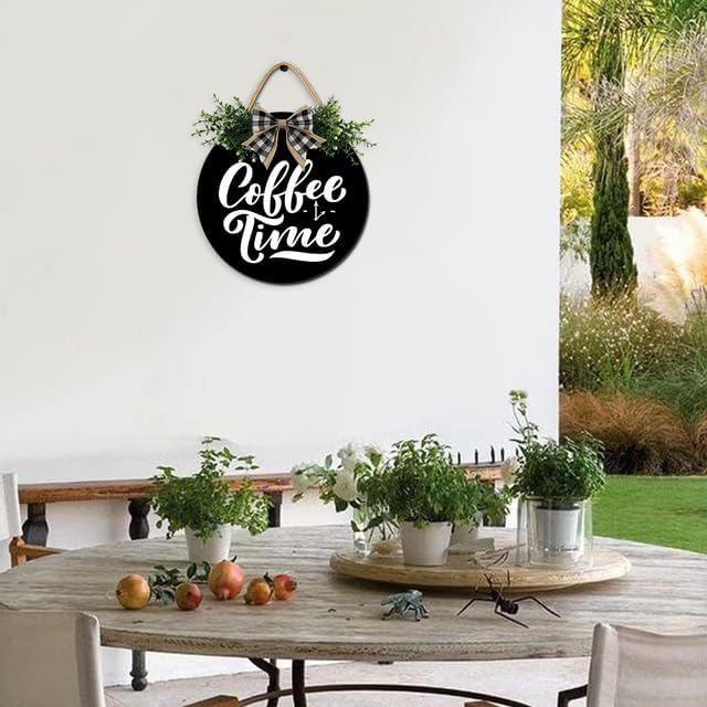Miniatura 6 de Letrero de hora de café, decoración de pared de cafetería, decoración de pared de café para decoración del hogar, arte, cocina, área de comedor,