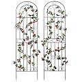 Macteyia 2 Pack 86.7" H x 19.7" W Metal Garden Trellis with Black Coating, Wire Lattice Grid Panel for Climbing Plants Outdoor Roses Vine Cucumbers Vegetables Flower Support