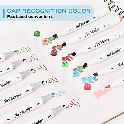 60 Colors Drawing Markers, Alcohol Marker Pens For Adult/Kids Coloring Book, Professional Permanent Art Markers, Dual Tip Alcohol Based Markers Set For Artists Coloring（Carrying Case）… #TOP2