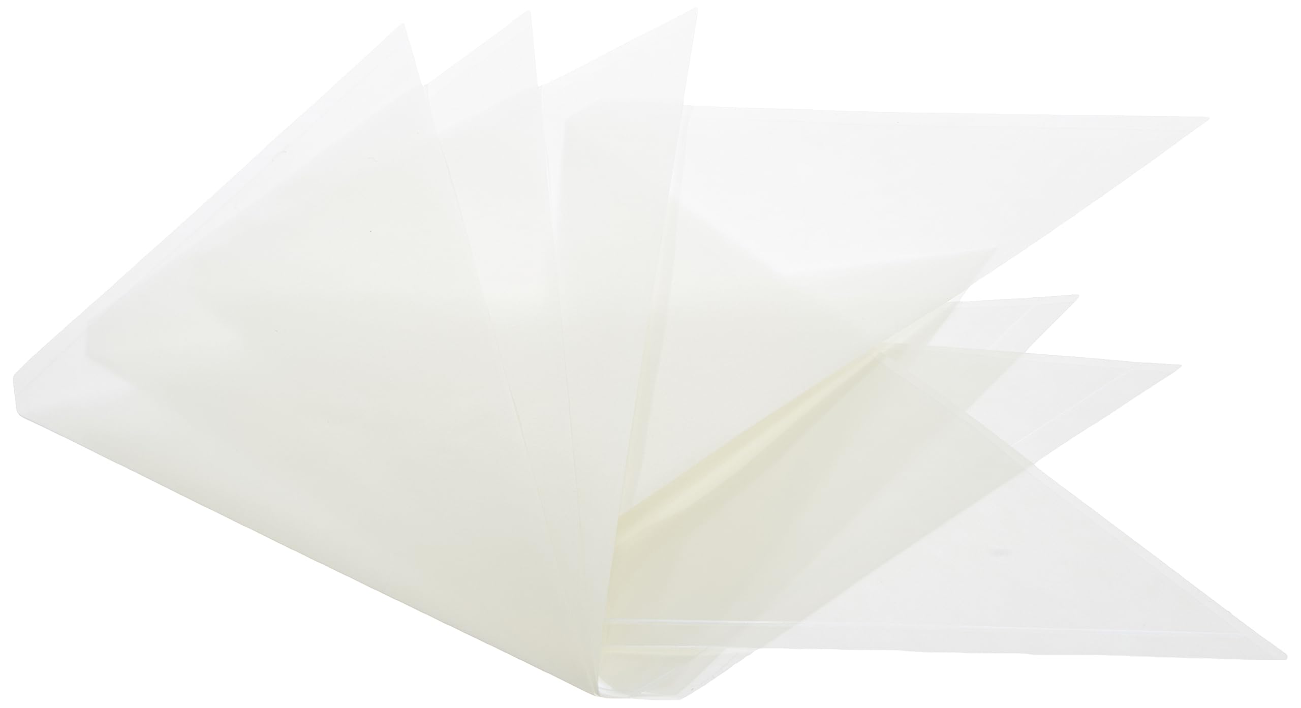 VELOFLEX 2211100 Lot De 100 Pochettes Triangulaires Autocollantes En Polypropylène - Coins Ouverts 140 X 140 Mm Pour Contenu Maximal