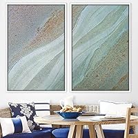 2 Piece Framed Canvas Wall Art Organic Fluids Canvas Prints Home Artwork Decoration for Living Room,Bedroom - 16