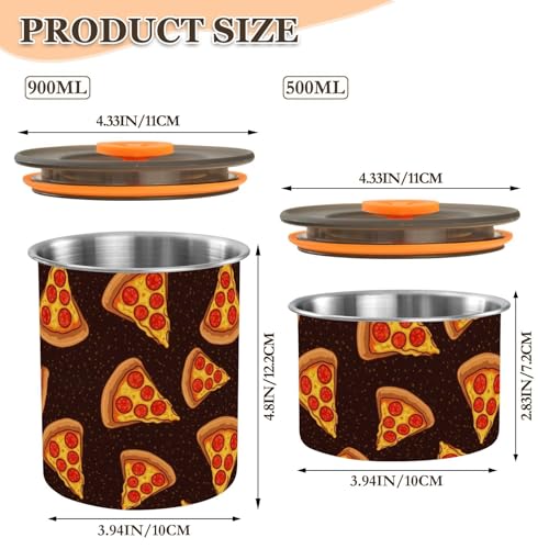 Contenedor hermético acero inoxidable 900 ml DOMIKING miniatura 2