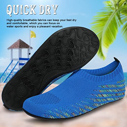 Image of ANLUKE Water Shoes for Women Men Quick-Dry Swim Shoes for Pool & Beach | Breathable knit upper with a flexible barefoot feel; ideal for pool, beach, swim, yoga or slippers.