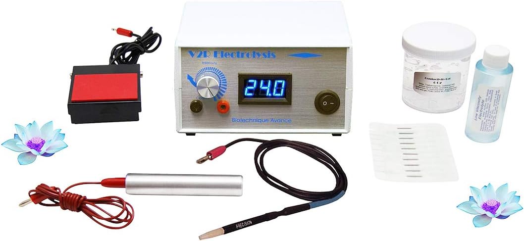 V2R Electrolysis System for Permanent Hair Removal with Accessory Kit.