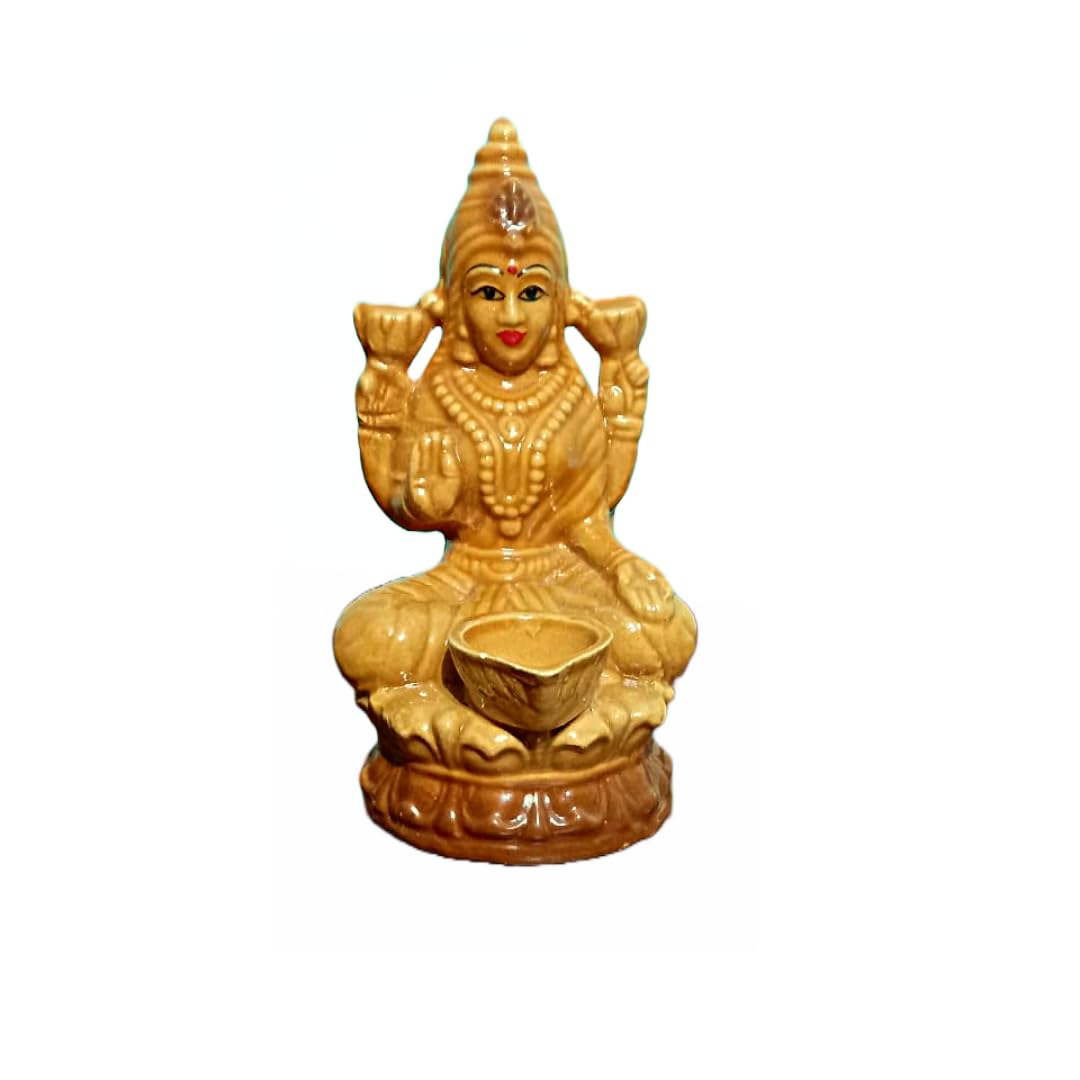 Lakshmi Ceramic Deepam for Pooja