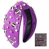 NINTHVEEN Diadema de fútbol de moda para mujer, bonita diadema ancha para futbol de mamá de pelo grueso