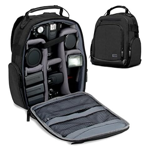 USA GEAR Mochila para Cámara Portátil para DSLR con Divisores Personalizables Cover
