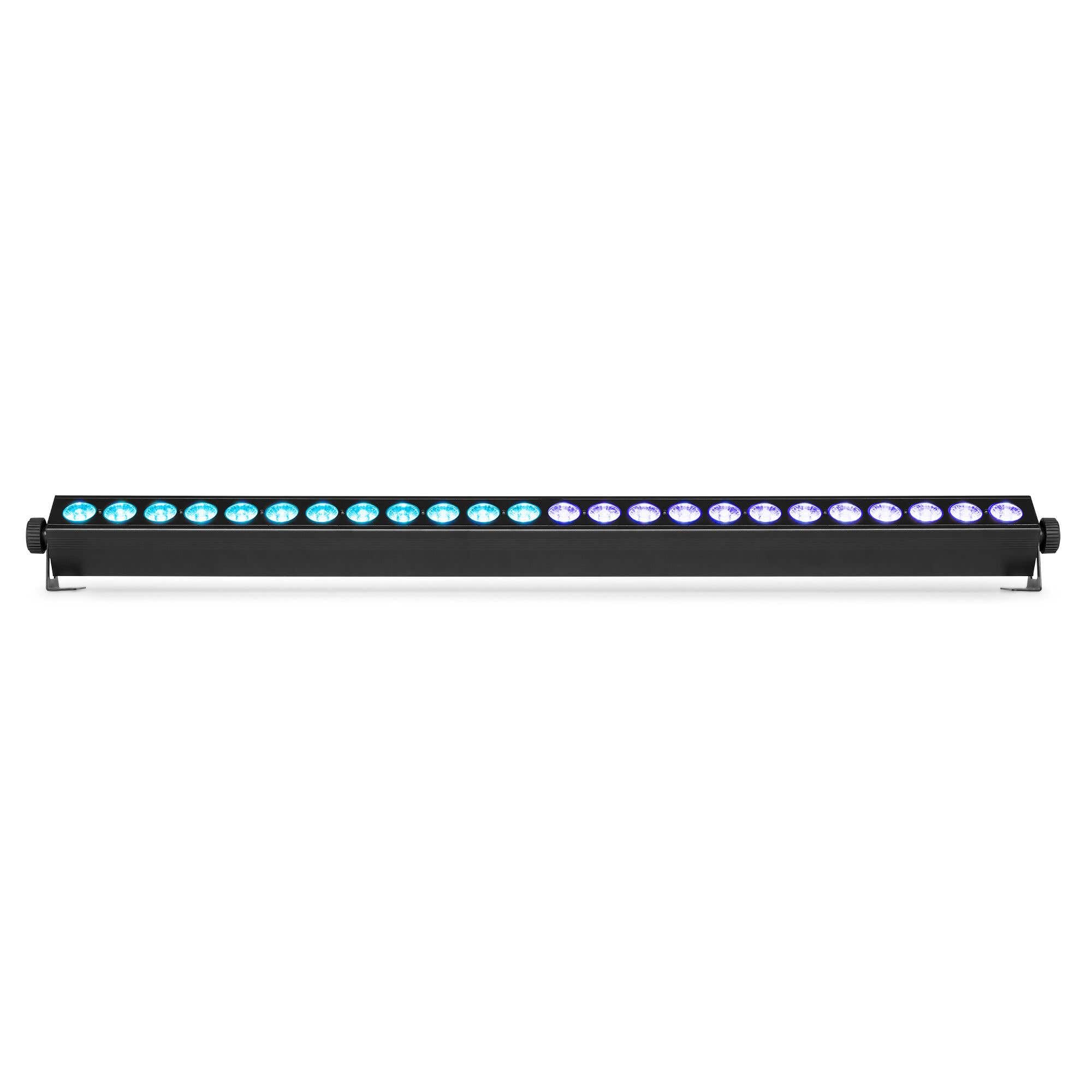 BeamZ BBB244 - Barra LED RGBW con batería, 24 LEDs de 4W y DMX inalámbrico