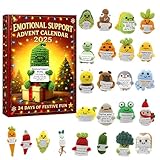 Emotional Support Advent Calendar, Christmas Crochet Advent Calendar 2025 with 24 Crochet-Style Acrylic Ornaments Stress-Relief Companion Set for Loved Ones Of All Ages (A-1PC)