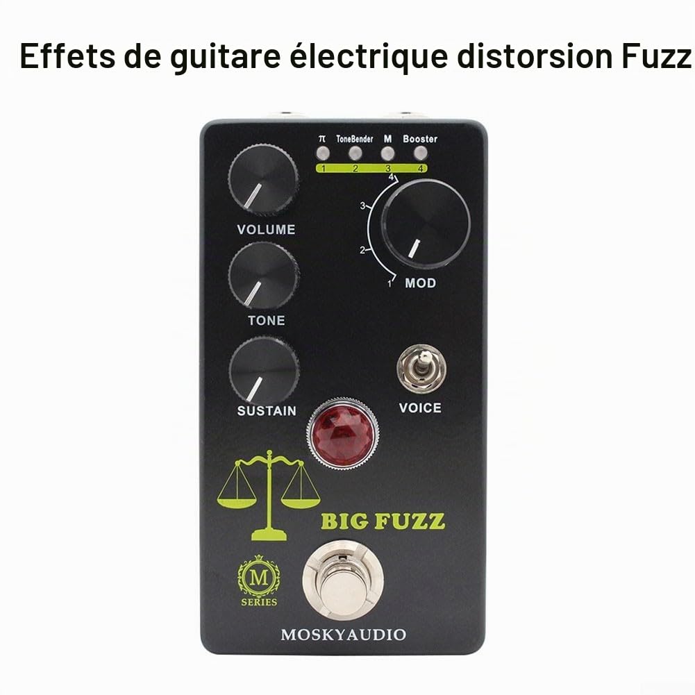 SPORTARC Moskyaudio Big Fuzz Pédale d'effet de distorsion pour guitare électrique
