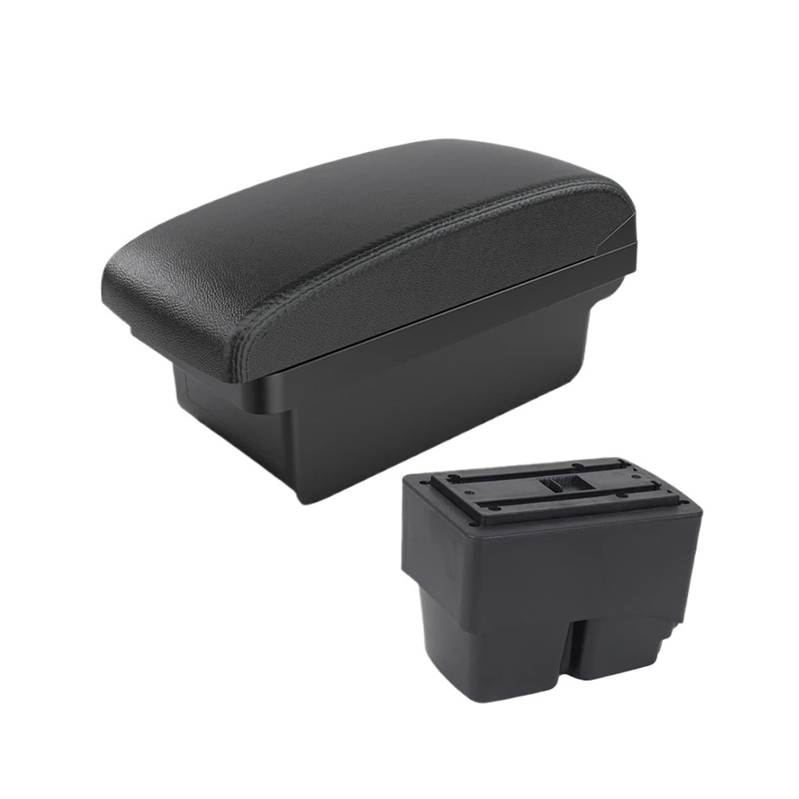 UMDJJU For Fiesta MK7 Car Armrest Dedicated Center Console Modified Storage Box Interior Accessories Easy To Install Car Centre Console Armrest Box(A2 Black line NO USB)