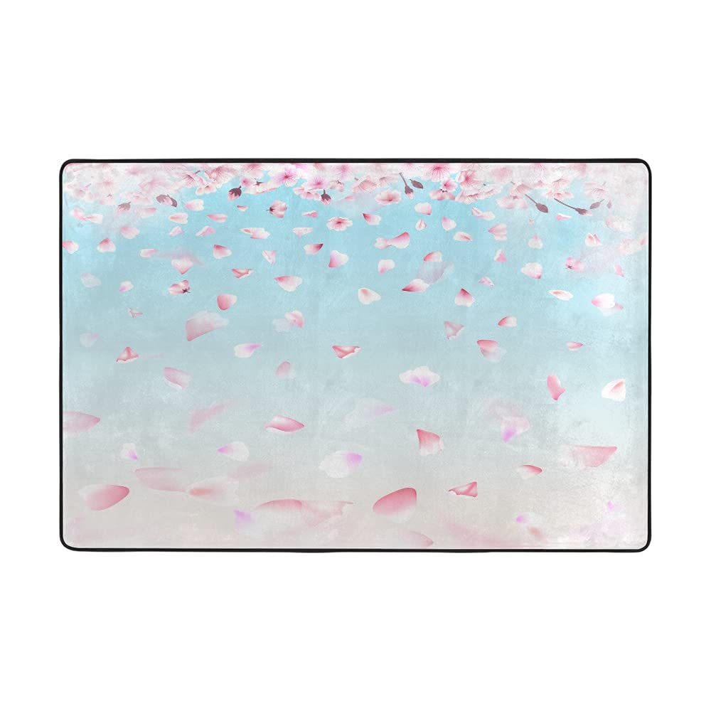 Grand tapis de sol super doux velours rose corail 160x121.9 cm salon