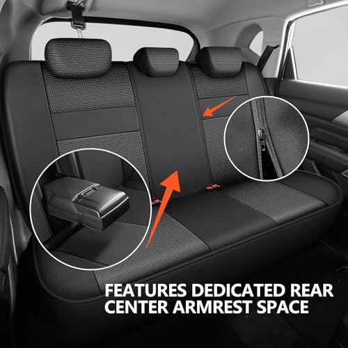 Image of HChengkikz Car Seat Covers, Air Mesh, Breathable (Black)