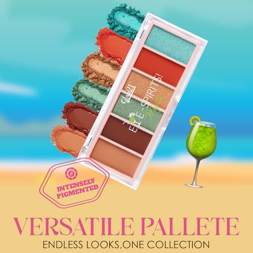 Image of Glam21 Eye Spirits Eyeshadow Palette | Highly Pigmented Matte & Shimmer Shades | Blendable & Crease-Proof Formula | Long Lasting Eye Makeup Palette | 18gm, Mojito-02