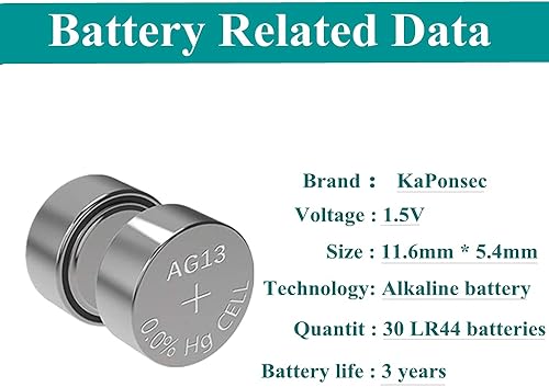 Miniatura 5 de 30 paquetes AG13 LR44 A76 SR44 303 357 1.5V botón batería de celda de moneda