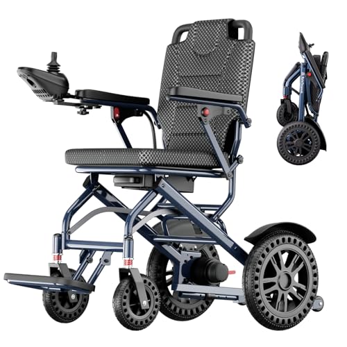 Image of Lightweight Electric Wheelchairs for Adults,500W Motorized Wheelchair for All-Terrain,16 Miles Travel Range,Foldable Power Wheelchairs Support 330 Lbs,Portable Wheel Chair,Airline Approved