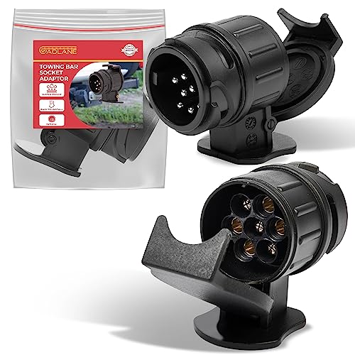 GADLANE 13 Pin to 7 Pin Towing Adaptor - Waterproof Trailer Plug Adapter 13 Pin to 7 Pin for Caravan, Van, Truck, Trailer Plug Towbar Towing Bar Electric Socket Adapter Converter - 13 to 7 Pin Adapter