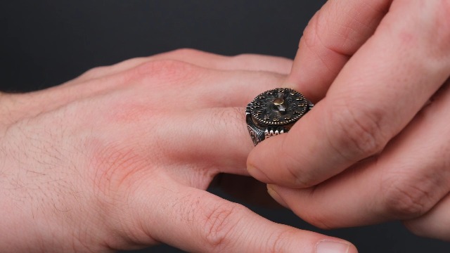 Amazon.com: Silver Vintage Watch Ring, Silver Clock Ring, Wheel