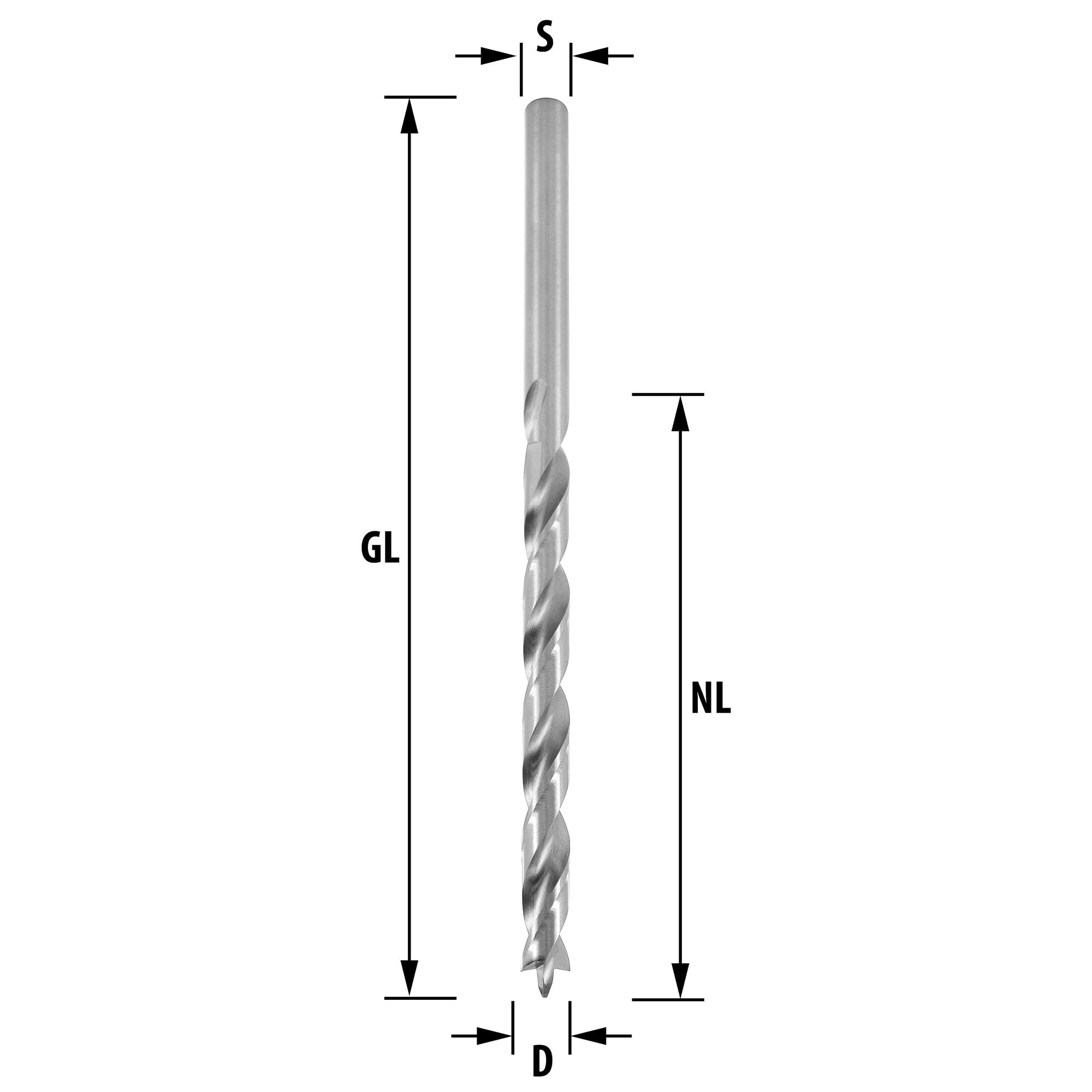 HSS houtspiraalboor 6 delige set   professionele uitvoering 6 8 10 12 14 16 mm, lengte 200 mm, in een houten cassette