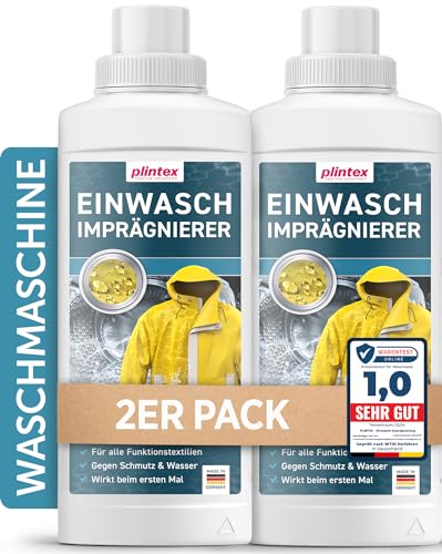 PLINTEX® Einwaschimprägnierung 2x580ml für Outdoorbekleidung und Funktionskleidung...