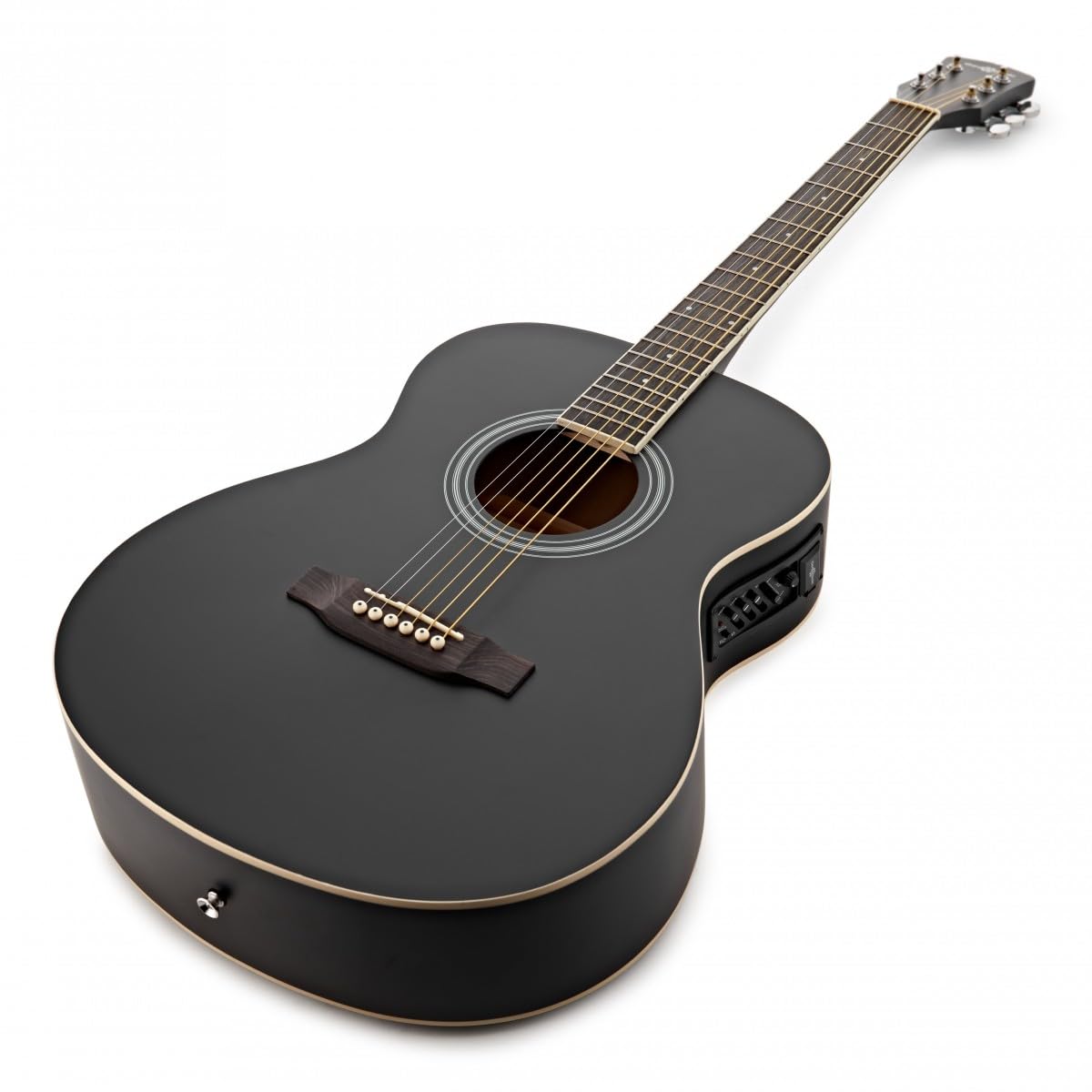 Chitarra Elettroacustica Studente Mancini + Ampli 15W, Nero