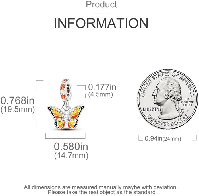 Miniatura 4 de CYCUFF Abalorios de plata de ley 925 adecuados para collares de dijes, pulseras, abalorios, joyería de regalo para mujeres, familiares y amigas