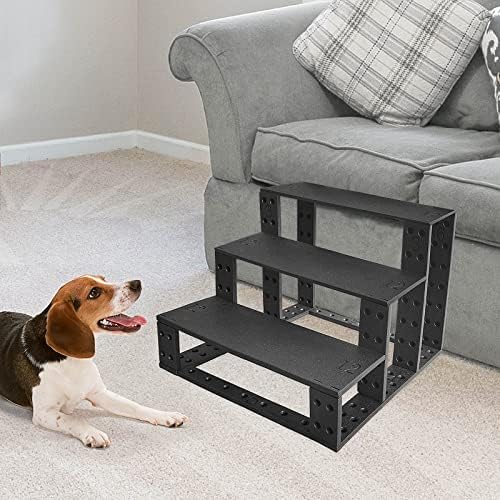 Dog Stairs for Small Dogs, 3 Steps Dog Steps for Bed Couch