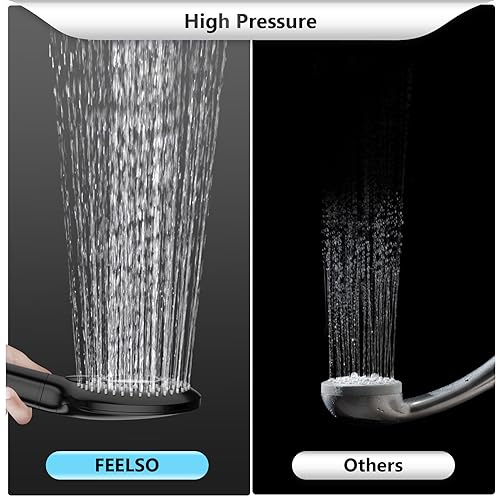 Cabezal de Ducha Filtrado FEELSO de 3 Modos con Maneral y 2 Filtros de Repuesto, Negro Mate miniatura 3