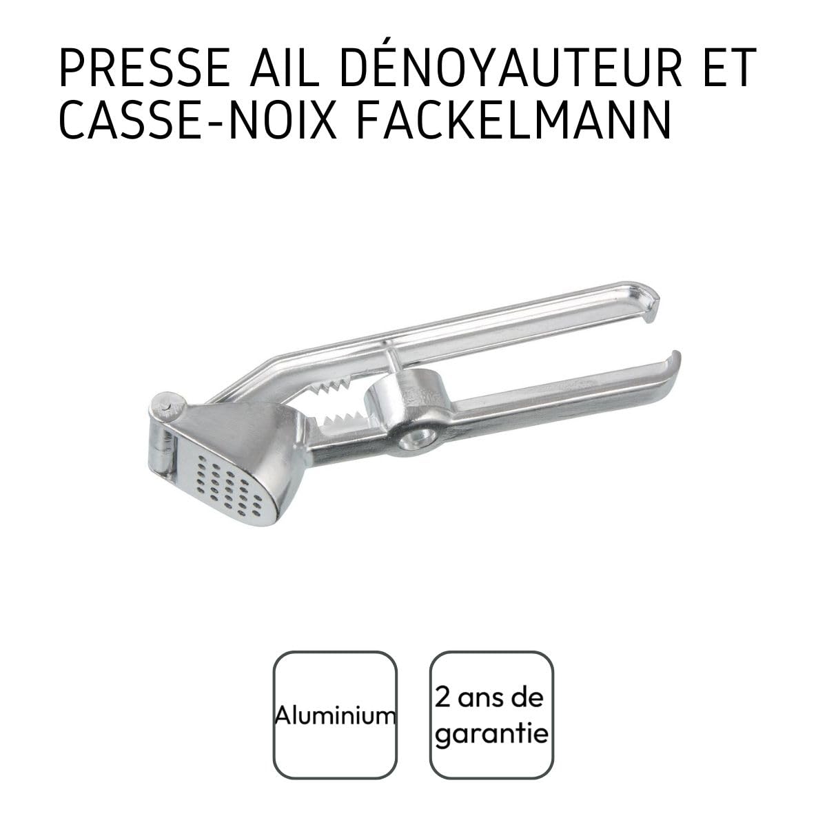 Presse-ail Ancien Fackelmann 3 En 1, Aluminium, Pour Olive/cherry, Fait En Allemagne