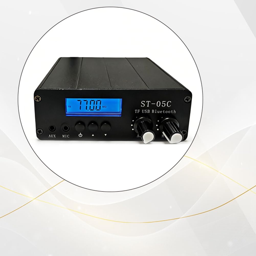 Émetteur FM -05C 0,2W Multifonction Stéréo Bluetooth/USB Carte TF/Microphone Transmission Audio sans Basse Puissance