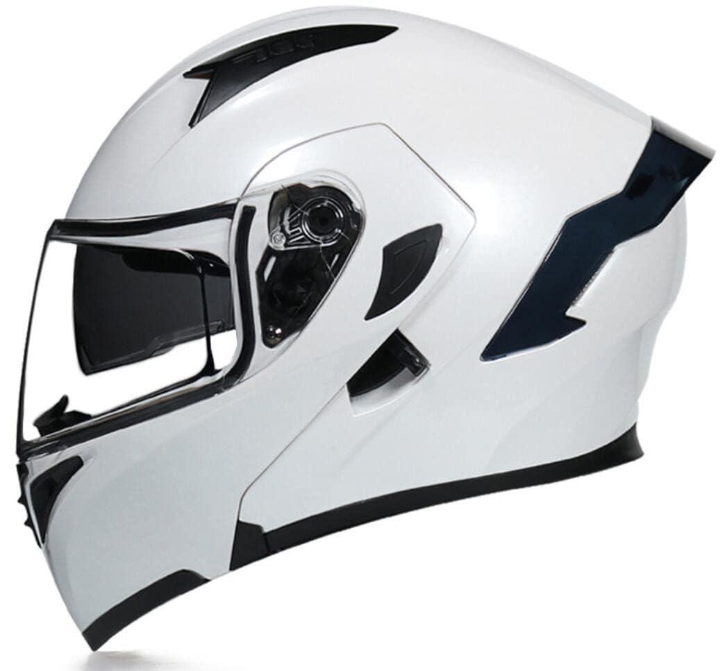 Full Face Flip Up Motorcycle Modular Helmet Integrated Motorbike Dual Visor for Adults Men Women Moped Street Racing DOT Approved — view 18