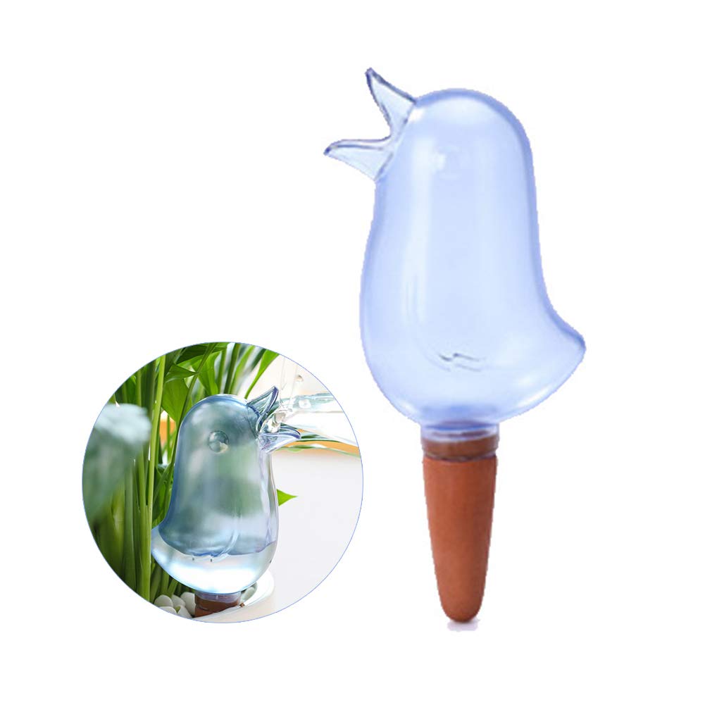 Lideblue 2*Blue 2Pcs Self Watering Spike, Bird Shape Automatic Drip Irrigation System Slow Release Control Watering Drip Plant Waterer For Indoor Outdoor