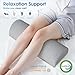 TranquilRelax Knee Pillow for Back Sleeping Memory Foam Half Moon Bolster Pillow for Legs, Under Knee Support, Ankle & Foot Comfort Orthopedic Pillow for Side Sleepers (Grey, 20.4