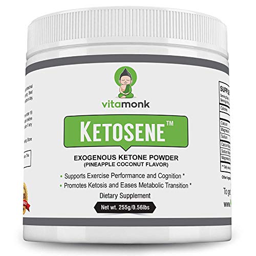 Ketosene™ Exogenous Ketones Powder Supplement by VitaMonk™- Get Into Ketosis Quickly with Beta Hydroxybutyrate Ketone - Calcium Magnesium and Sodium BHB Salts - Clean Ketogenic Energy for Keto Diet