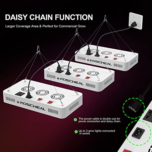 Koscheal Led Grow Light Full Spectrum, Plant Grow Light With Veg And Bloom Switch For Hydroponic Indoor Plants Led Grow Lamp With Daisy Chain (2000W) #TOP1