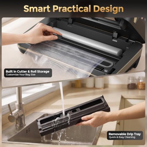 Vacuum Sealer Machine 95kpa Precision Food Sealer Double Heat Seal - image 8