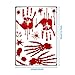 ToHLo Halloween Bloody Handprints Footprints Stickers 10Pcs Halloween Bloody Decals Horror Stickers with Blood Horror Halloween Decorations Windows Mirrors Bathroom Stickers
