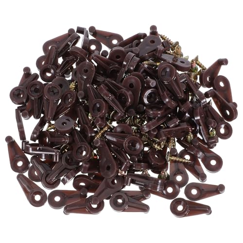 COLLBATH 100セット ガラスミラーブラケット ネジ付き鏡固定クリップ 衣?用プラスチックパネルクランプ 簡単取付 多用途ミラー保持具 キャビ