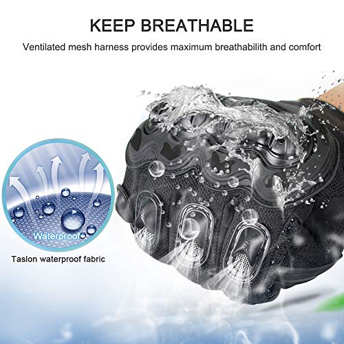 Luvas de motocicleta KKmoon com tela sensível ao toque, masculino, com dedos inteiros, motociclismo,