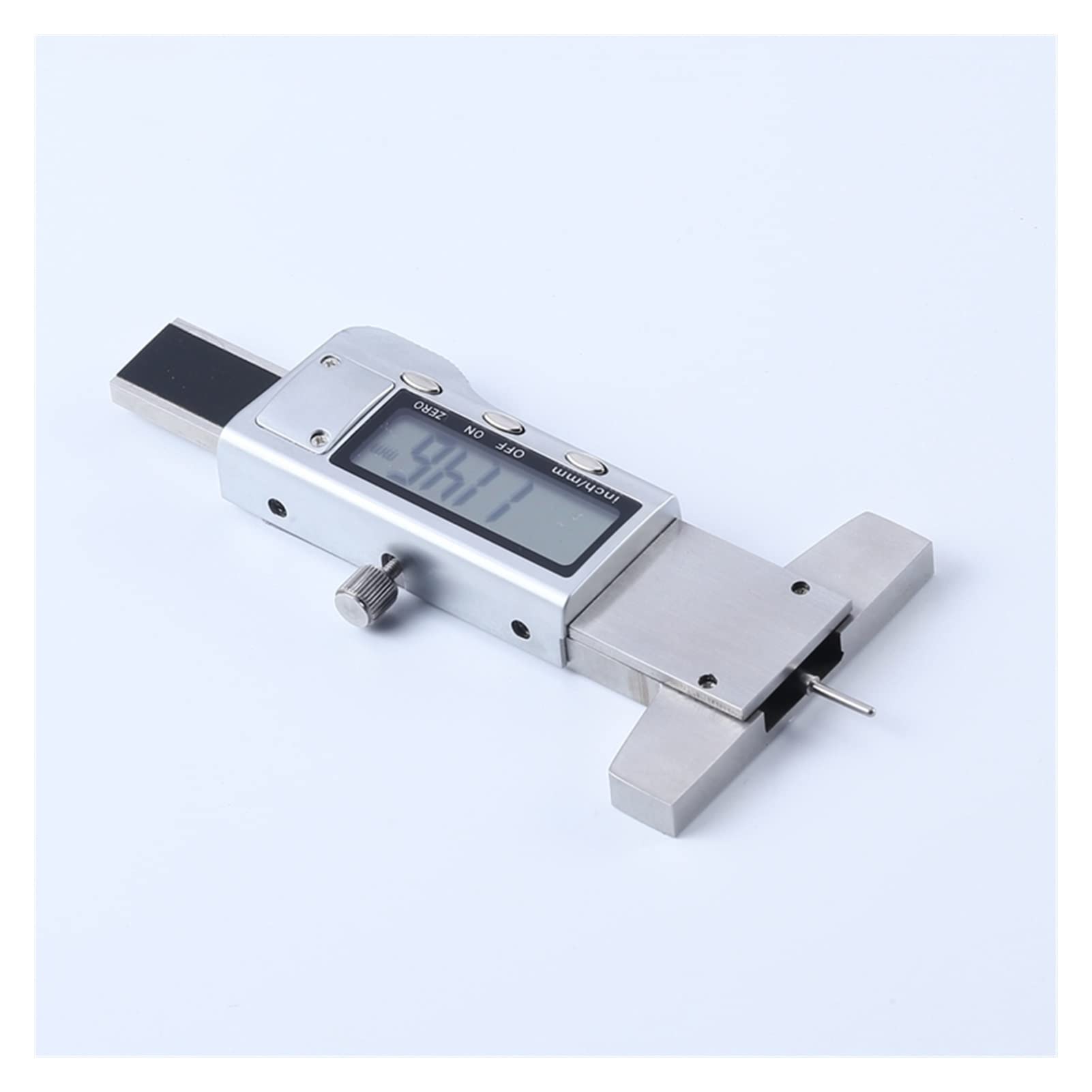 0.01mm micrómetro digital 0-25mm LCD MEDIDA DE PROFUNDIDAD ELECTRÓNICA PISTA MEDIDA METAL MEDIDA CALGUA DE FIBRA DE CARBONO Instrumentos de medición de altura(Stainless steel)