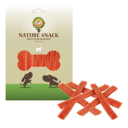 Ferribiella Nature Snack per Cani Filetti di Agnello 80 Grammi