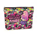Kawaii Makeup Bag for Anime Lovers - Funny Cosmetic Toiletry Bag for Women Girls Fans - Christmas Birthday Graduation Gifts Accessories