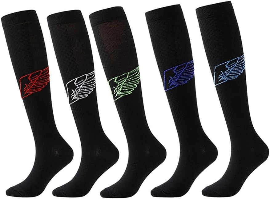 Pressure Socks Wing Pattern Stockings Multi-color Running Fitness