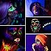 NewWay Glow in the UV Dark Body Paint Luminous Neon Paint, 1 FL.Oz x 24 Pcs in 6 Colors Party Supplies Black light Paint Water Soluble UV Light Makeup for Party Cosplay