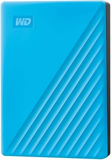 Western Digital WD 4TB My Passport Portable Hard Disk Drive, USB 3.0 with Automatic Backup, 256 Bit AES Hardware Encryption,Password Protection,Compatible with Windows and Mac, External HDD-Blue