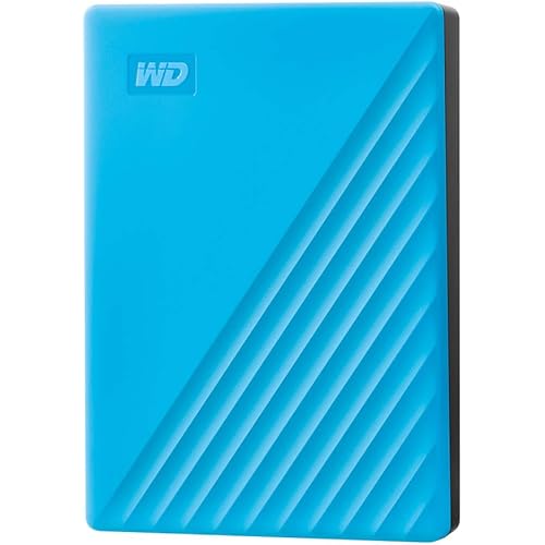 WD 4TB My Passport, Portable External Hard Drive, Blue, backup software with defense against ransomware, and password protection, USB 3.1/USB 3.0 compatible - WDBPKJ0040BBL-WESN